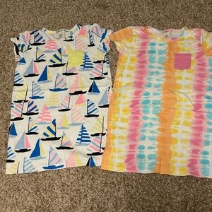 Crewcuts Kids' Sailboat and Tie-Dye T-Shirt Dresses